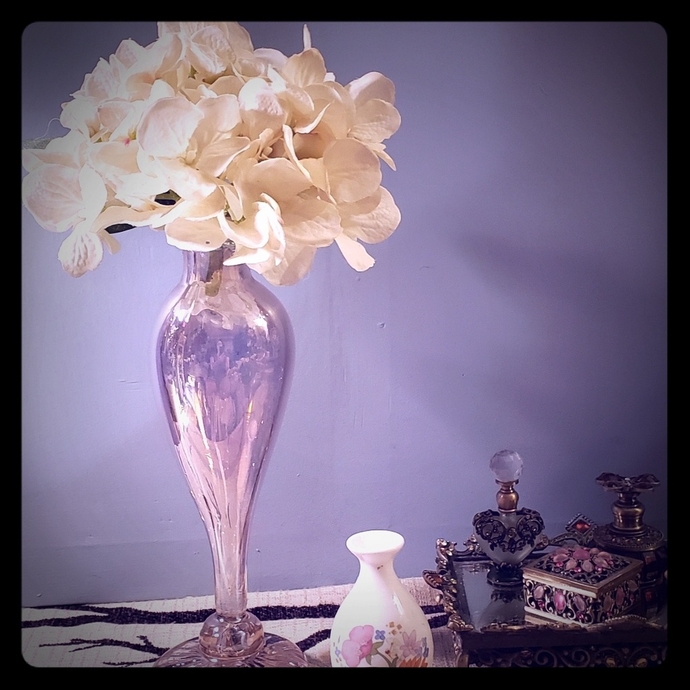 Artist Signed Unique Blown  Glass Vase.